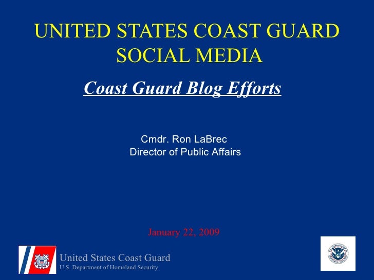 Coast guard and social media presentation
